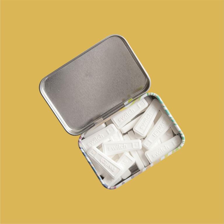 Custom mint tins with special moulded mints