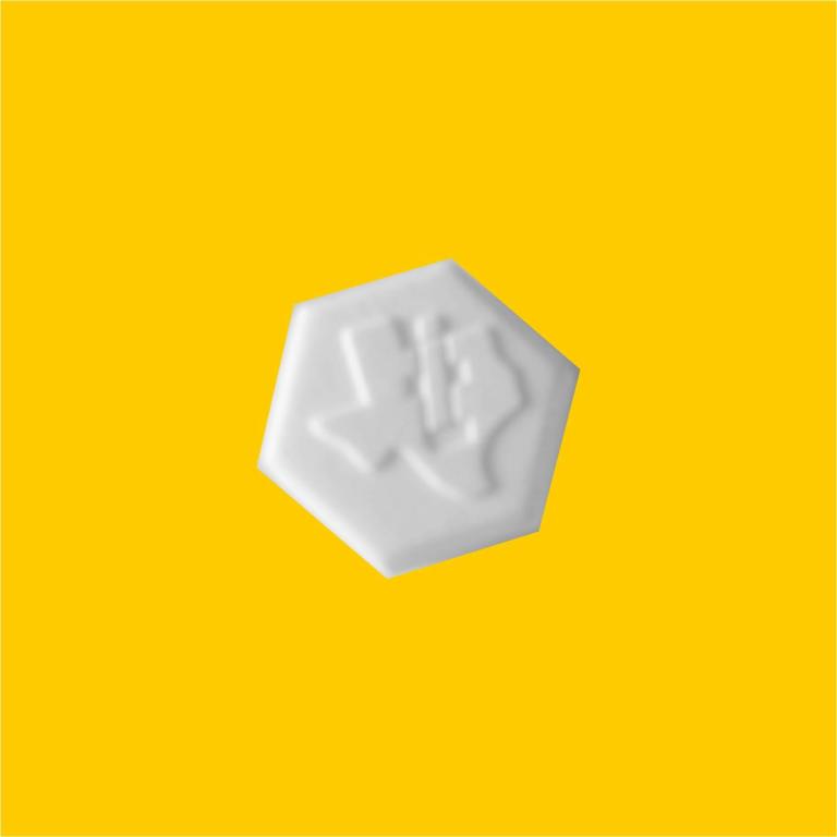 promotional peppermints with logo hexagon shaped