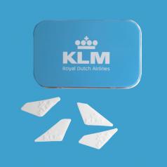 Corporate mint tins with logo shaped pepeprmints