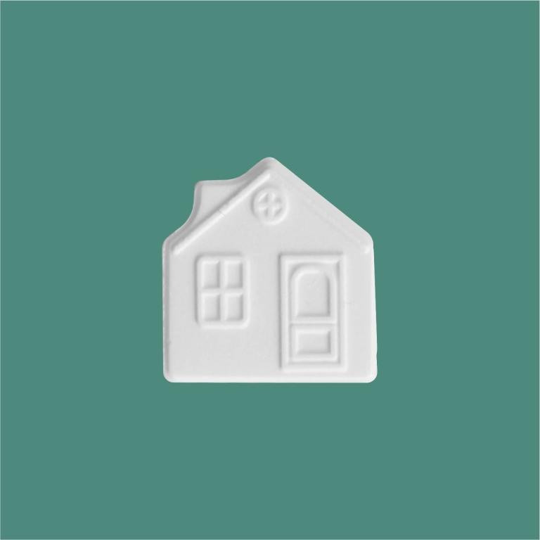 Peppermints in shape of a house or building